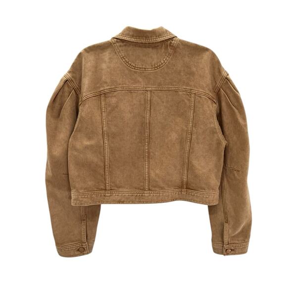 Ulla Johnson Cosette Jacket Stone Wash Denim Puff Sleeve Size Large Rare Runway - Picture 8 of 13